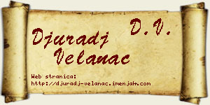 Đurađ Velanac vizit kartica